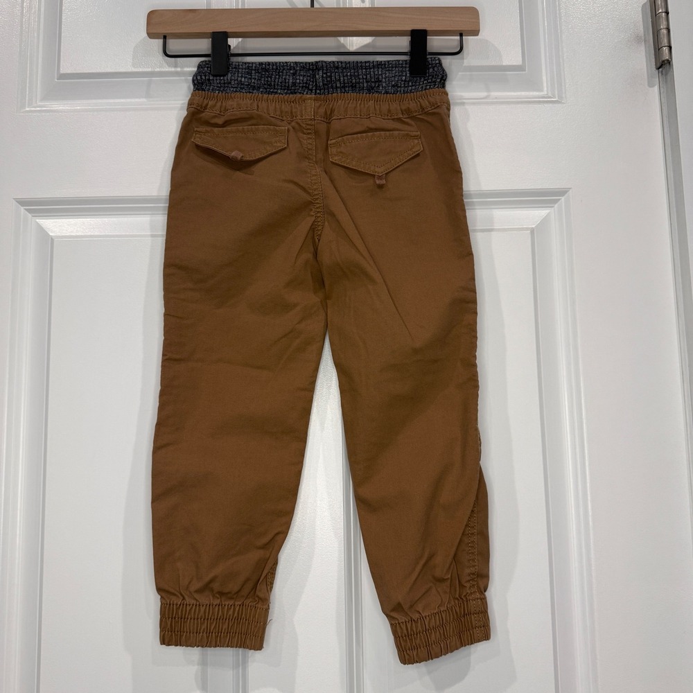 Sonoma Goods For Life Boys Brown Utility Jogger Pants Size 4 Elastic Waist - Picture 6 of 7